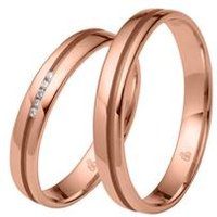 🦚 Eheringe aus Roségold mit 5 Diamanten 🦚 Eheringe aus Roségold mit 5 Diamanten