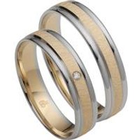 🦚 Eheringe aus Gelb- und Weißgold mit Diamant 🦚 Eheringe aus Gelb- und Weißgold mit Diamant