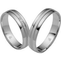 🦚 Eheringe aus Weißgold, Platin, Palladium, 3 Diamanten 🦚 Eheringe aus Weißgold, Platin, Palladium, 3 Diamanten