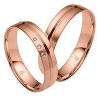 🦚 Eheringe aus Roségold mit 3 Brillanten 🦚 Eheringe aus Roségold mit 3 Brillanten