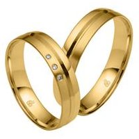 🦚 Eheringe aus Gold mit 3 Diamanten 🦚 Eheringe aus Gold mit 3 Diamanten