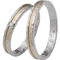 🦚 Eheringe aus Weiß- und Gelbgold mit Brillant 🦚 Eheringe aus Weiß- und Gelbgold mit Brillant