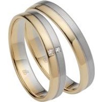 🦚 Trauringe aus Gelb- und Weißgold mit 2 Brillanten 🦚 Trauringe aus Gelb- und Weißgold mit 2 Brillanten