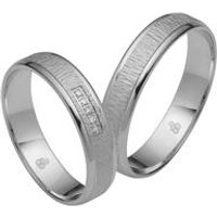 🦚 Eheringe aus Weißgold, Platin, Palladium, 5 Brillanten 🦚 Eheringe aus Weißgold, Platin, Palladium, 5 Brillanten