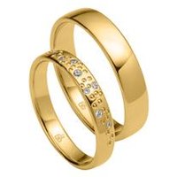 🦚 Eheringe aus Gold mit 8 Brillanten 🦚 Eheringe aus Gold mit 8 Brillanten