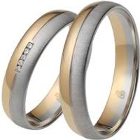 🦚 Trauringe aus Gelb- und Weißgold mit Brillant 🦚 Trauringe aus Gelb- und Weißgold mit Brillant