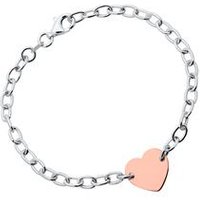🦚 925er Silber Armband mit Herz rosévergoldet gravierbar 🦚 925er Silber Armband mit Herz rosévergoldet gravierbar