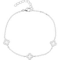 🦚 Florales 925er Silber Armband mit Zirkonia 🦚 Florales 925er Silber Armband mit Zirkonia