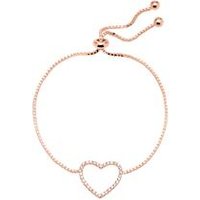 🦚 Herzarmband aus rosévergoldetem 925er Silber Zirkonia 🦚 Herzarmband aus rosévergoldetem 925er Silber Zirkonia