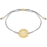 🦚 Damen Armband aus Textil und 925er Silber, vergoldet 🦚 Damen Armband aus Textil und 925er Silber, vergoldet