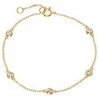 🦚 Zirkoniabesetztes Damenarmband aus Sterlingsilber, gold 🦚 Zirkoniabesetztes Damenarmband aus Sterlingsilber, gold