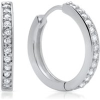 🦚 Moderne Creolen 925 Sterling Silber Zirkonia 🦚 Moderne Creolen 925 Sterling Silber Zirkonia