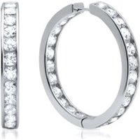 🦚 Moderne Creolen 925 Sterling Silber Zirkonia 🦚 Moderne Creolen 925 Sterling Silber Zirkonia