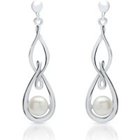 🦚 Glänzende Perlen Ohrstecker 925 Sterling Silber 🦚 Glänzende Perlen Ohrstecker 925 Sterling Silber