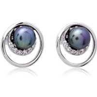 🦚 Glänzende Perlen Ohrstecker 925 Sterling Silber 🦚 Glänzende Perlen Ohrstecker 925 Sterling Silber