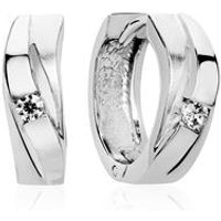 🦚 Teilpolierte 925 Silbercreolen mit Zirkonia 🦚 Teilpolierte 925 Silbercreolen mit Zirkonia