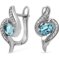 🦚 Ohrstecker Klappverschluss echtes 925 Silber Blautopas 🦚 Ohrstecker Klappverschluss echtes 925 Silber Blautopas