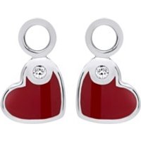 🦚 Einhänger für Systemohrschmuck Silber Zirkonia Herz 🦚 Einhänger für Systemohrschmuck Silber Zirkonia Herz