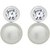 🦚 Ohrstecker 925 Silber weiße Perle 🦚 Ohrstecker 925 Silber weiße Perle