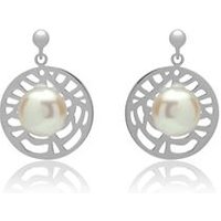 🦚 Ohrschmuck mit Perlenbesatz rhodiniertes Silber 🦚 Ohrschmuck mit Perlenbesatz rhodiniertes Silber