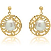 🦚 Vergoldete Ohrstecker ovale Perle 925er Silber 🦚 Vergoldete Ohrstecker ovale Perle 925er Silber