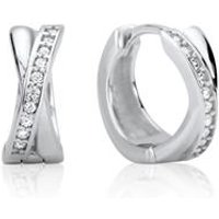 🦚 Rhodinierte Creolen aus 925er Silber Zirkonia 🦚 Rhodinierte Creolen aus 925er Silber Zirkonia