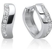 🦚 Rhodinierte Creolen aus 925er Silber Zirkonia 🦚 Rhodinierte Creolen aus 925er Silber Zirkonia