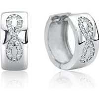 🦚 Infinitiy Creolen 925 Silber rhodiniert Zirkonia 🦚 Infinitiy Creolen 925 Silber rhodiniert Zirkonia