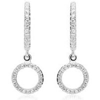 🦚 925er Silber Creolen mit Kreisanhängern und Zirkonia 🦚 925er Silber Creolen mit Kreisanhängern und Zirkonia