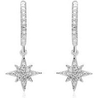 🦚 925er Sterlingsilber Klappcreolen Stern mit Zirkonia 🦚 925er Sterlingsilber Klappcreolen Stern mit Zirkonia