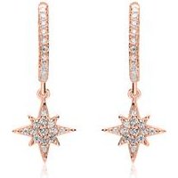 🦚 Creolen Stern 925er Silber rosévergoldet mit Zirkonia 🦚 Creolen Stern 925er Silber rosévergoldet mit Zirkonia