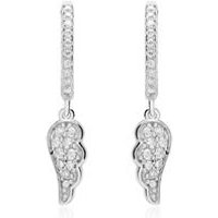 🦚 Klappcreolen Flügel aus 925er Silber mit Zirkonia 🦚 Klappcreolen Flügel aus 925er Silber mit Zirkonia