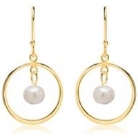 🦚 Vergoldete 925er Silber Ohrhänger mit Perlen 🦚 Vergoldete 925er Silber Ohrhänger mit Perlen