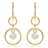 🦚 Vergoldete 925er Silber Ohrhänger mit Süßwasserperlen 🦚 Vergoldete 925er Silber Ohrhänger mit Süßwasserperlen