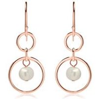 🦚 Ohrhänger aus rosévergoldetem Sterlingsilber mit Perlen 🦚 Ohrhänger aus rosévergoldetem Sterlingsilber mit Perlen