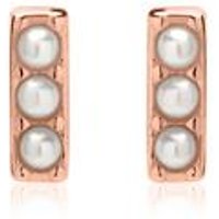 🦚 Ohrstecker aus rosévergoldetem 925er Silber mit Perlen 🦚 Ohrstecker aus rosévergoldetem 925er Silber mit Perlen