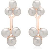 🦚 Ear Jackets aus rosévergoldetem 925er Silber mit Perlen 🦚 Ear Jackets aus rosévergoldetem 925er Silber mit Perlen