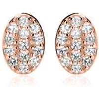 🦚 Ovale Ohrstecker 925er Silber rosévergoldet Zirkonia 🦚 Ovale Ohrstecker 925er Silber rosévergoldet Zirkonia