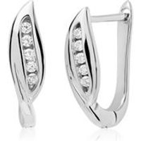 🦚 Sterlingsilber Klappcreolen mit Zirkonia 🦚 Sterlingsilber Klappcreolen mit Zirkonia