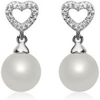 🦚 Damen Ohrstecker aus 925er Silber Perlen und Zirkonia 🦚 Damen Ohrstecker aus 925er Silber Perlen und Zirkonia