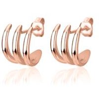 🦚 Rosévergoldete 925er Silber-Creolen für Damen 🦚 Rosévergoldete 925er Silber-Creolen für Damen