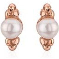 🦚 Ohrstecker für Damen aus 925er Silber, rosé mit Perlen 🦚 Ohrstecker für Damen aus 925er Silber, rosé mit Perlen