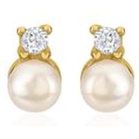 🦚 Ohrstecker aus vergoldetem 925er Silber Perlen Zirkonia 🦚 Ohrstecker aus vergoldetem 925er Silber Perlen Zirkonia