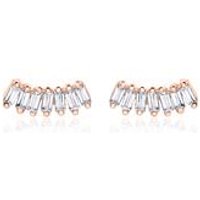 🦚 Ohrstecker aus rosévergoldetem 925er Silber Zirkonia 🦚 Ohrstecker aus rosévergoldetem 925er Silber Zirkonia