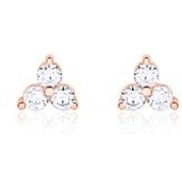 🦚 Zirkoniabesetzte Ohrstecker 925er Silber, rosévergoldet 🦚 Zirkoniabesetzte Ohrstecker 925er Silber, rosévergoldet