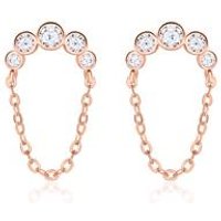 🦚 Damen Ohrstecker mit Zirkonia aus Sterlingsilber, rosé 🦚 Damen Ohrstecker mit Zirkonia aus Sterlingsilber, rosé