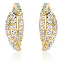 🦚 Damen Ohrstecker aus vergoldetem 925er Silber Zirkonia 🦚 Damen Ohrstecker aus vergoldetem 925er Silber Zirkonia