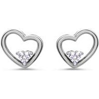 🦚 Herz Ohrstecker für Damen aus 925er Silber mit Zirkonia 🦚 Herz Ohrstecker für Damen aus 925er Silber mit Zirkonia