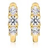 🦚 Creolen aus vergoldetem 925er Silber mit Zirkonia 🦚 Creolen aus vergoldetem 925er Silber mit Zirkonia