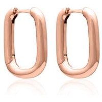 🦚 Eckige Damen Creolen aus rosévergoldetem 925er Silber 🦚 Eckige Damen Creolen aus rosévergoldetem 925er Silber